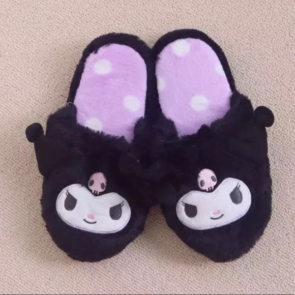 Shoes - New Kuromi Plush House Slippers Sz S/M
